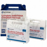 First Aid Only® 25 Person Complete ANSI/OSHA Compliance Package (First Aid and BBP)